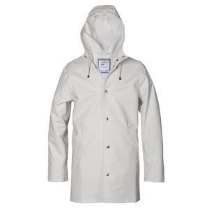 Stutterheim White Arholma Raincoat- small